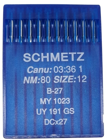 Schmetz Igły 80 B27 DCx27 do owerloków przemysłowych B-27 80
