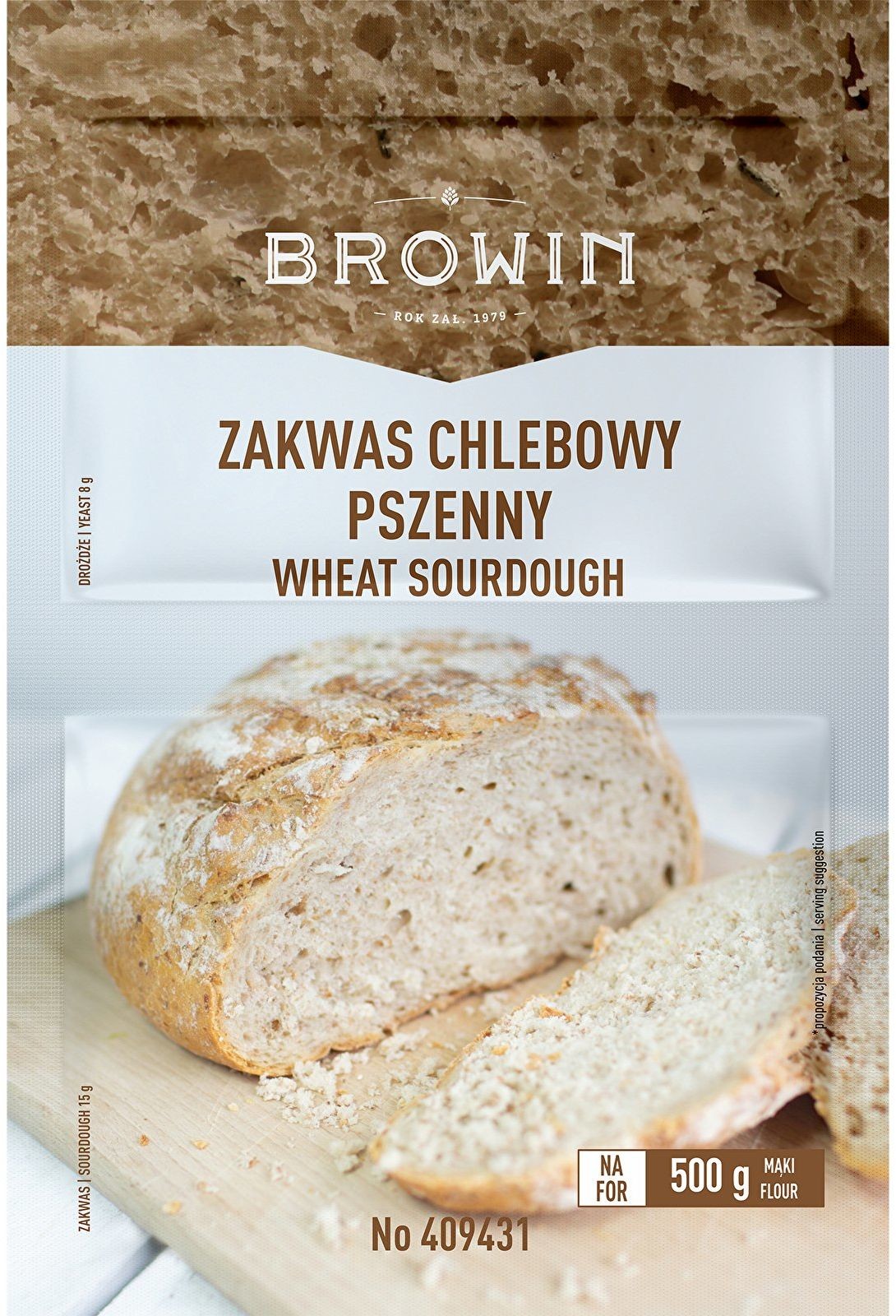 Browin Zakwas chlebowy pszenny z drożdżami - 23 g