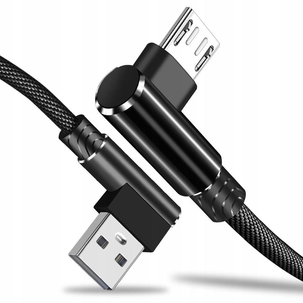 Kabel Micro Usb Szybkie Ładowanie Kątowy 90°
