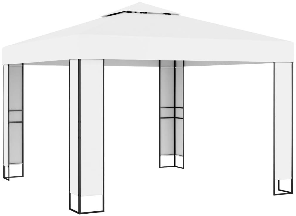 vidaXL Altana z podwójnym dachem, 3x3 m, biała 47950