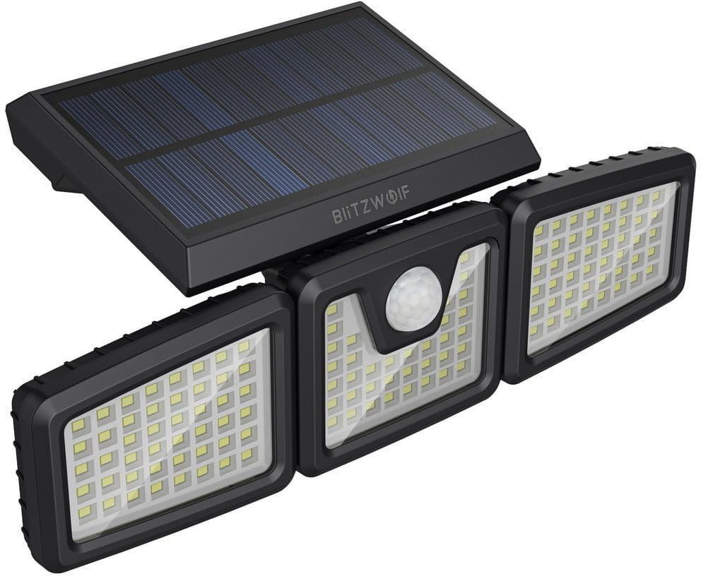 Blitzwolf Zewnętrzna lampa solarna LED Blitzwolf BW-OLT4 z czujnikiem zmierzchu i zmierzchu, 1800mAh BLZ290