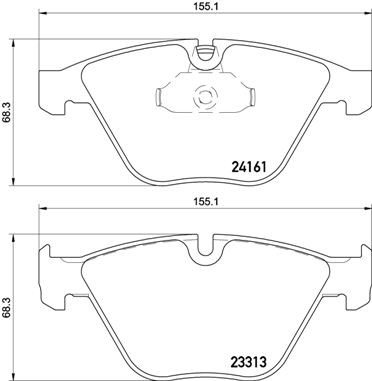 BREMBO Zestaw klocków hamulcowych, hamulce tarczowe P 06 081
