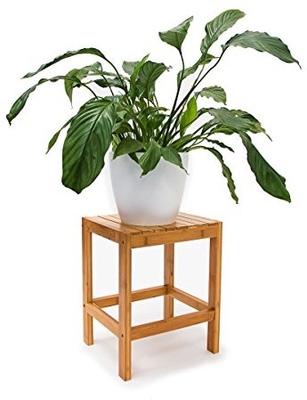 Relaxdays taboret z drewna bambusowego wys. x szer. x głęb.: 40 x 28 x 32 cm taboret łazienkowy, taboret z wysokiej jakości drewna jako uniwersalny i ozdobny dodatek jako praktyczny stolik pomocniczy  10019036