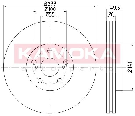 KAMOKA Tarcza hamulcowa 1031130