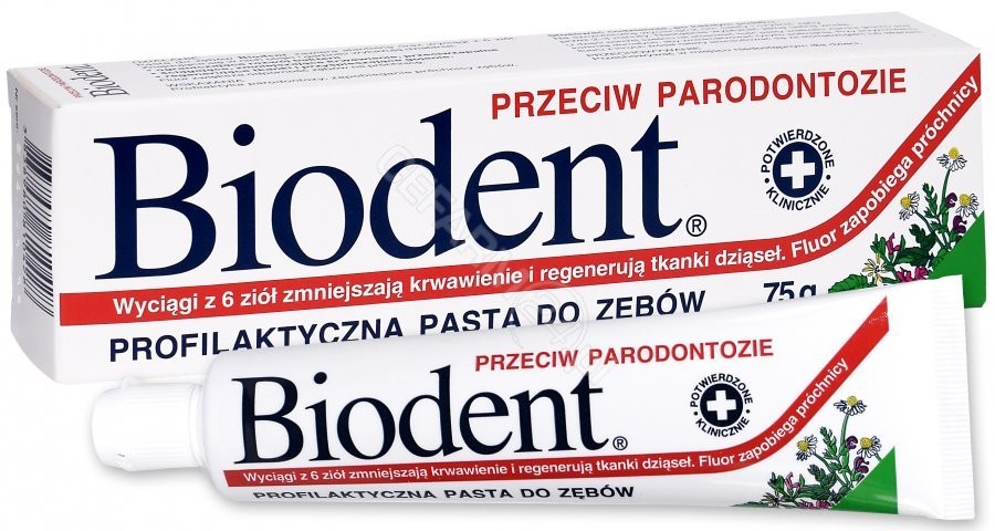 ILIRIJA Pasta do zębów biodent przeciw parodontozie 75 g