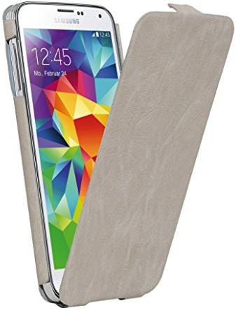 Meliconi Slim Flap Case do Samsung Galaxy S5, beżowy 40614300018BA