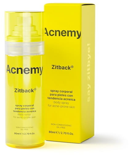 Acnemy Zitback - spray na trądzik do ciała z kwasami BHA + AHA 80 ml