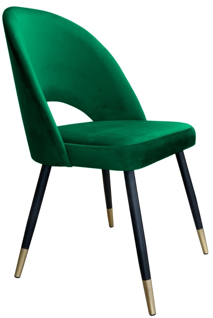 Atos Krzesło ISKAR VELVET GOLD zielone nowoczesne POLO-GOLD-MG25