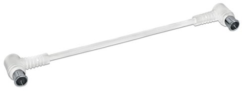 Axing sak02102 °F-QuickFix przewód krosowy 20 cm kabel koncentryczny z wtykiem kątowym f-biały