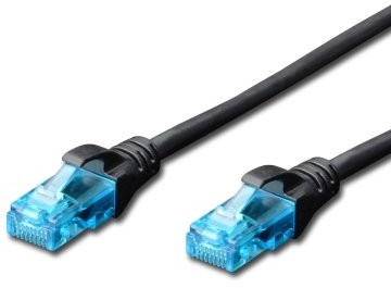 Ewent , kabel sieciowy CAT 5e Patch u/UTP, AWG 26/7, 2 wtyczka RJ45, czarny EW-5U-010BL