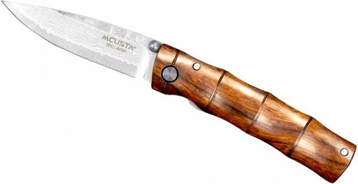 Mcusta zanmai Nóż składany Shinra Emotion Iron wood Damascus MC-0074DI