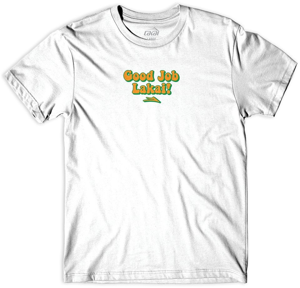 Lakai t-shirt GOOD JOB TEE White