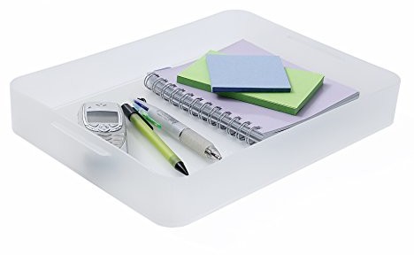 Rotho Sundis 1429700096 Pure Opbergbak uit kunststof, organizer voor kantoor, keuken, badkamer, enzovoort, A4-formaat, 32,2 x 23 x 4,6 cm, transparant 1429700096