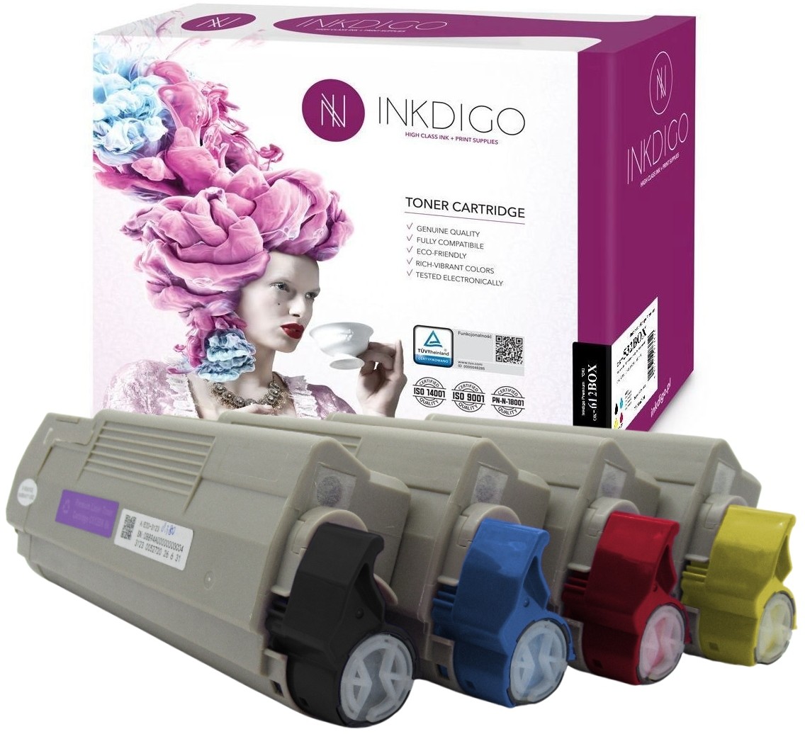 4x Toner do drukarki Oki C612 C612N C612DN Cmyk XL