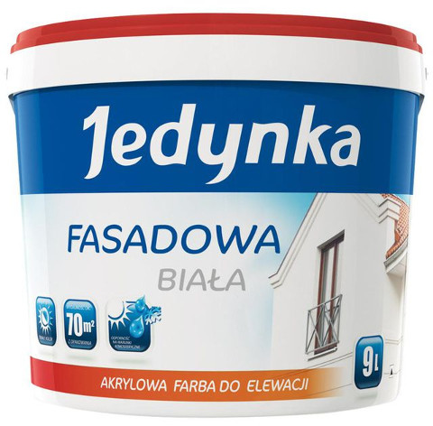 Jedynka Fasadowa biała farba zewnętrzna 9L