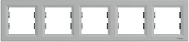 Schneider Asfora Ramka 5-krotna pozioma aluminium EPH5800561 EPH5800561