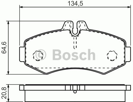 Bosch Zestaw klocków hamulcowych, hamulce tarczowe 0 986 494 451