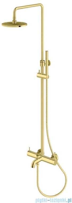 Kohlman Axel Gold zestaw wannowo-prysznicowy natynkowy złoty połysk QW277AGD |