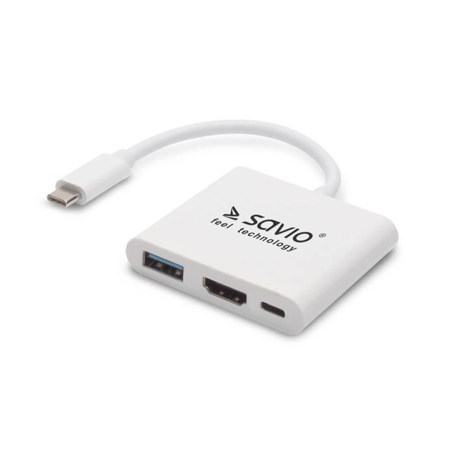 SAVIO SAVIO HUB USB TYP C  HDMI, USB 3.0, PD AK-48 AK-48