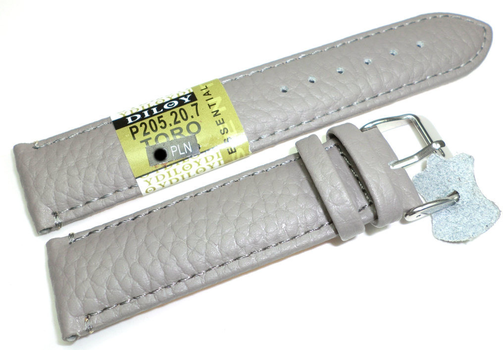 Diloy Skórzany pasek do zegarka 20 mm P205.20.7 P205.20.7