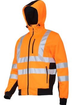 LAHTI PRO Bluza robocza ostrzegawcza odblaskowa z kapturem pomarańczowa rozmiar S L4012501 LPL4012501