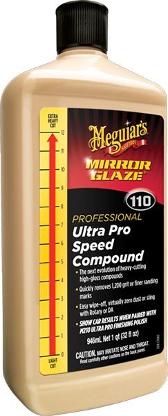 SPEED Meguiar''s Meguiar''s M110 Mirror Glaze Ultra Pro Compound mocno ścierna pasta polerska 946ml MEG000215