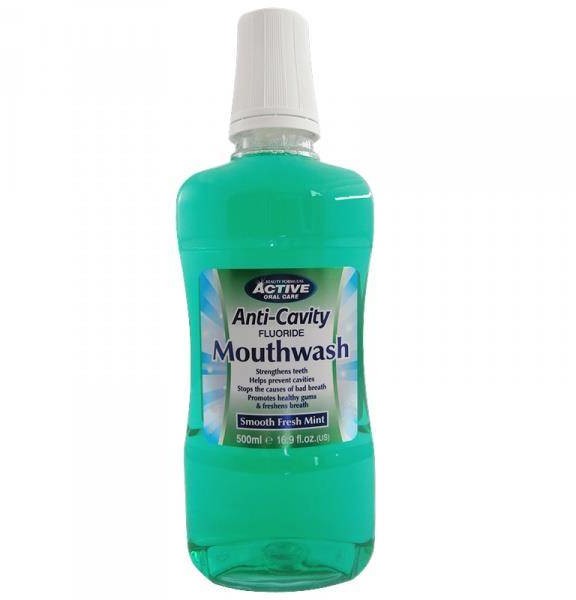 ACTIVE ORAL CARE Fluoride Mouthwash płyn do płukania jamy ustnej z fluorem Fresh Mint 500ml 87099-uniw