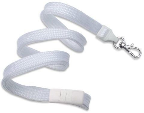 Koruma Szeroka 10mm bezpieczna regulowana smycz + karabińczyk KRAB Biały KUK-102WHT