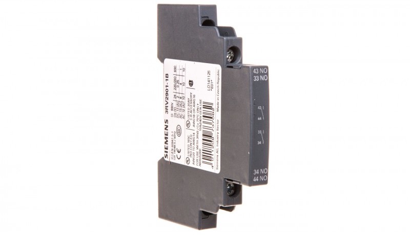 Siemens Styk pomocniczy boczny 2R do wył. wielkości S00 do S3 3RV2901-1B 3RV2901-1B