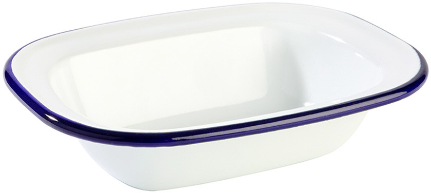 APS Miska emaliowana 0,2 l, biało-niebieska Enamelware 40667