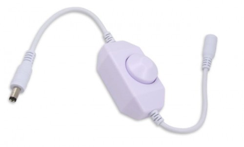 LVT Ściemniacz manualny, przelotowy 12V 4A sterownik do taśm LED biały 4471