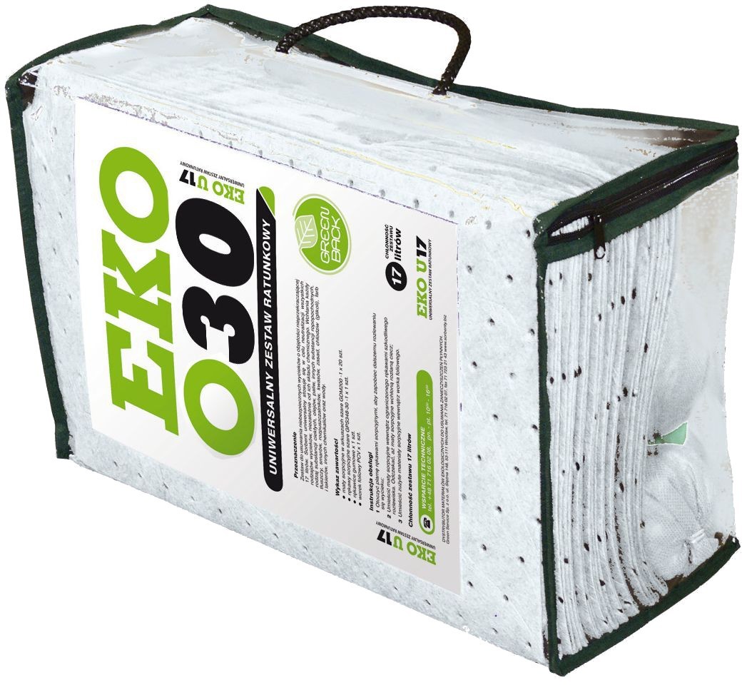 Producent Green Service Zestaw Ratunkowy Olejowy Eko O30, Chłonność 31 L. Biały 31 L.