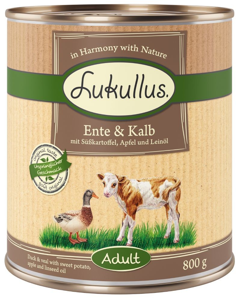 Lukullus Natural kaczka i jagnięcina bez zbóż) 6 x 400 g