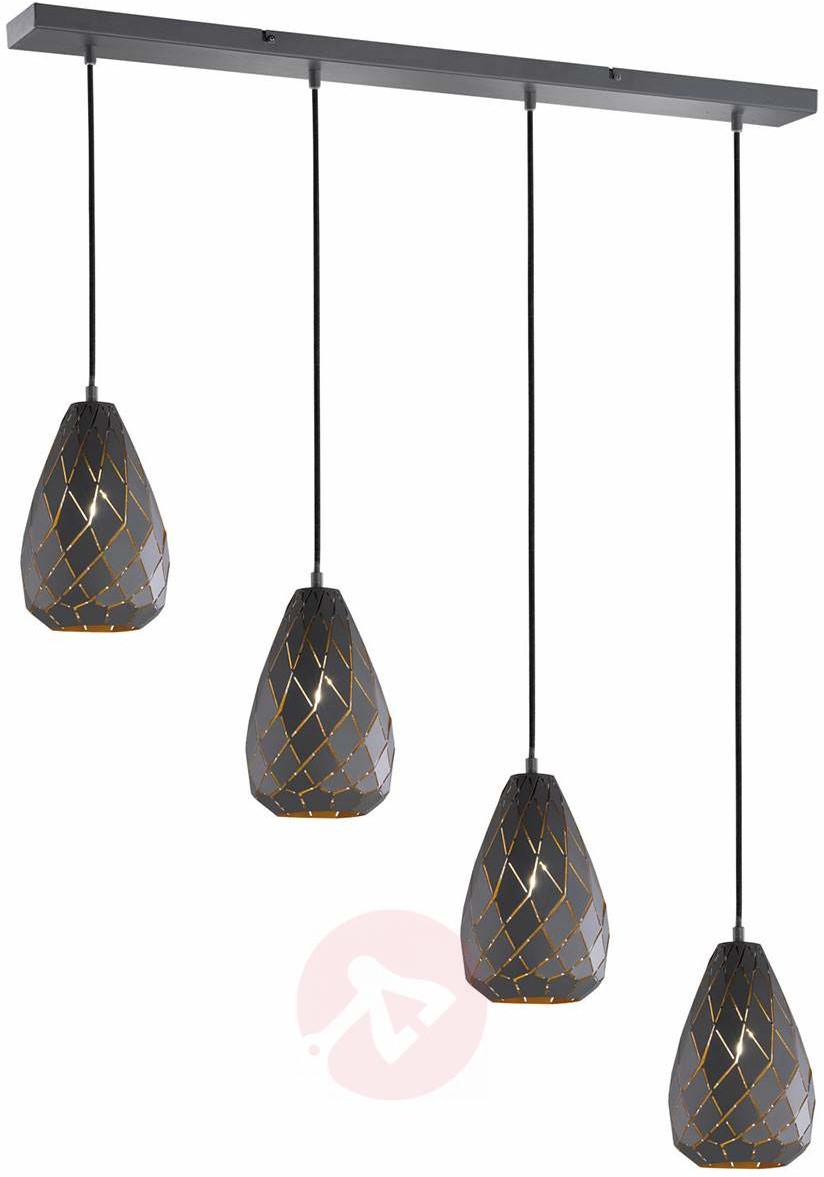 Trio Leuchten Lampa wisząca Onyx z dwukolorowym wzorem rombów