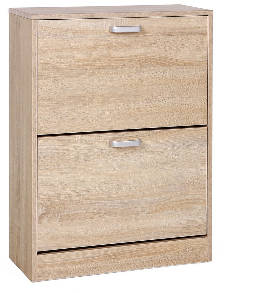 AmeliaHome AmeliaHome  Szafka na buty 2 szuflady Naturalna BASIC