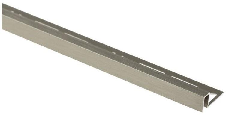 Cezar Profil wykończeniowy Aluminium kwadrat 11 X 8 mm / 2.5 m Lux tytan szczotkowany