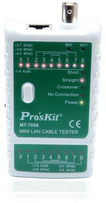 Tester Sieci Lan Utp Ftp RJ45 Bnc Proskit MT-7058
