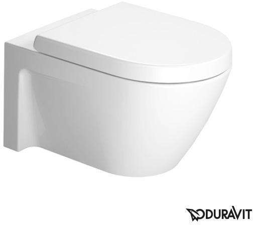 Duravit Starck 2 Miska WC podwieszana 37x54 cm lejowa biała z powłoką WonderGliss 25340900001