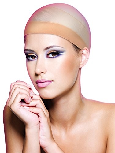 CABARET WIGS Cabaret Wigs siatka na perukę, 2 sztuki, kolor czarny/cielisty