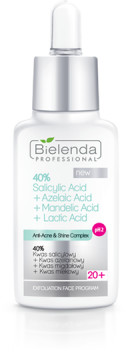 Bielenda PROFESJONALNA 40% Kwas salicylowy+ Kwas azelainowy+ Kwas migdaowy+ Kwas mlekowy ph2 30g