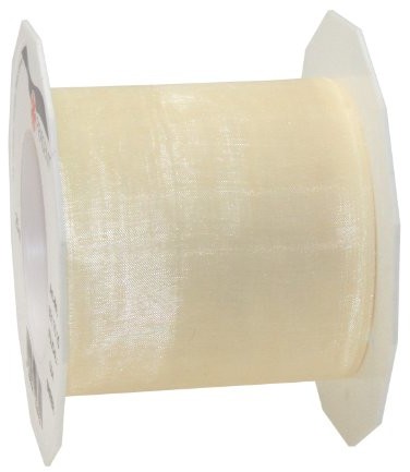 Pattberg Prezent 72 MM 25 m Sheer  taśma organza, kremowy 6017525-004