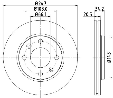 HELLA PAGID Tarcza hamulcowa PAGID 8DD355101-801