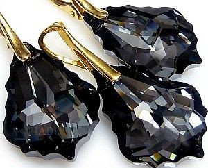 Arande Swarovski Piękny Komplet Silver Night Złote Srebro 2201728147