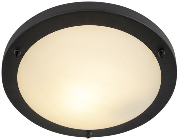 QAZQA Inteligentna lampa sufitowa czarna w tym WiFi A60 IP44 - Yuma 31