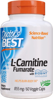 LCarnitine Fumarate Fumaran LKarnityny 855 mg 60 kapsułek Doctor's Best 1036542629