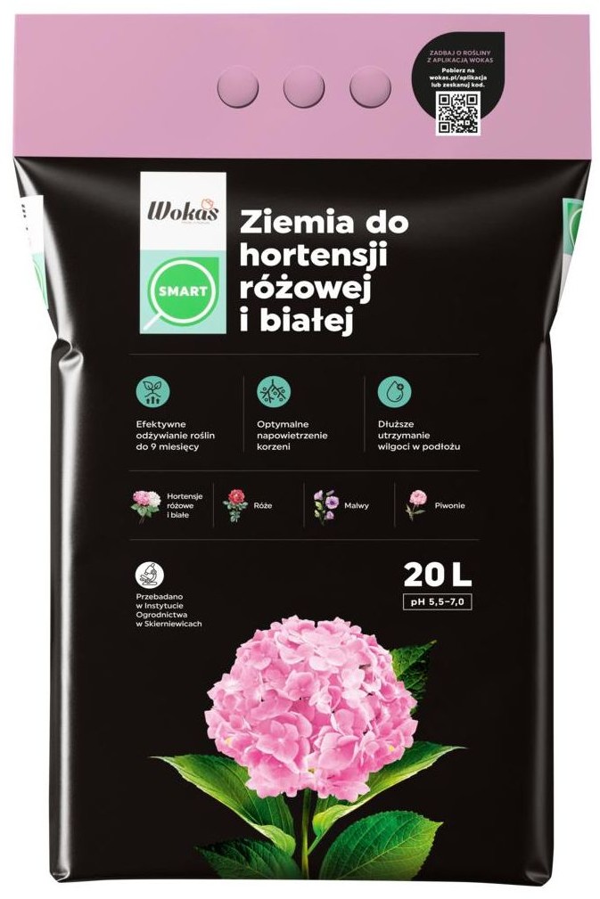 Ziemia do hortensji i róż Smart 20l Wokas