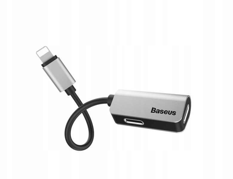 Baseus adapter 2x Lightning słuchawki do iPhone