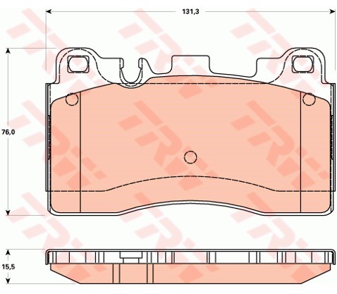 TRW Zestaw klocków hamulcowych, hamulce tarczowe GDB1906