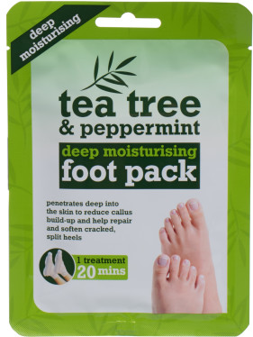 Xpel Xpel Tea Tree Tea Tree & Peppermint Deep Moisturising Foot Pack krem do stóp 1 szt dla kobiet 68889