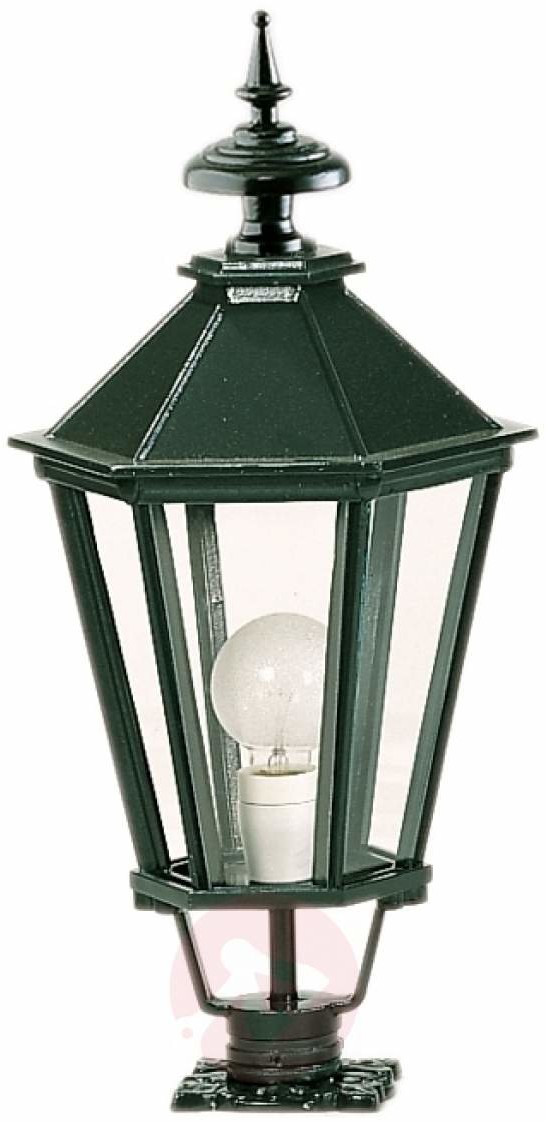 K. S. Verlichting B. V. Sześciokątna lampa na cokół K7b, zielona